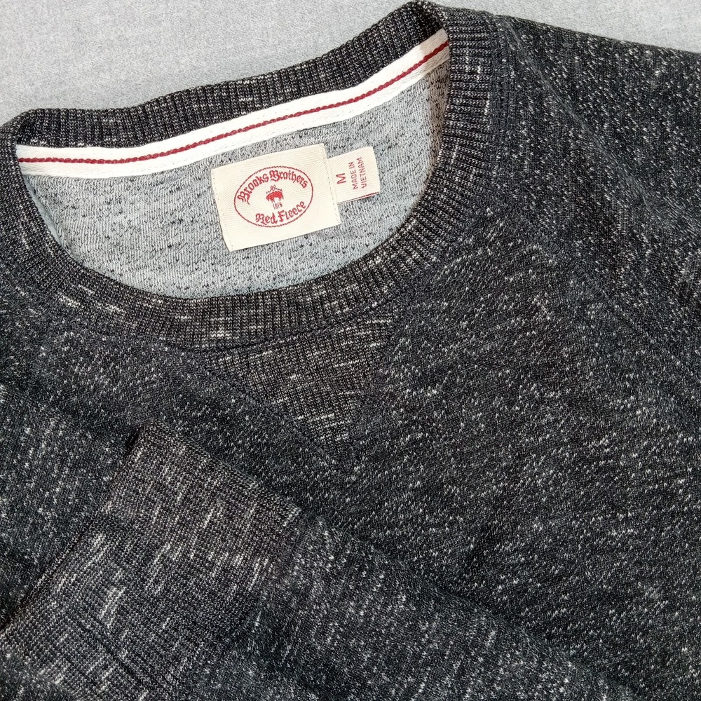 Brooks Brothers Red Fleece Mens M Gray Marled Crewneck Sweatshirt Preppy Casual - Picture 2 of 8